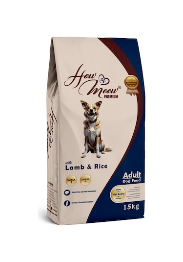 How Meow Kuzulu ve Pirinçli Yetişkin Köpek Kuru Maması 15 KG