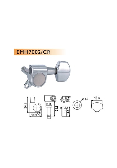 Valencia Emh7002Crr6 Elektro Gitar Burgusu 6'lı Set Krom