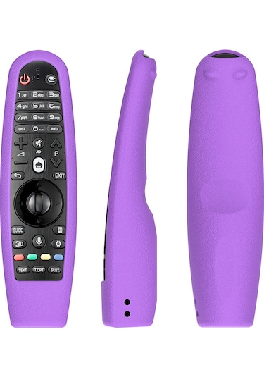 Qingmipy Lg An-mr600/mr650a Akıllı Tv Kumanda Koruması - Silikon Kapak Mor Renk 191x53x38mm - Dayanıklı Kullanım Kolay DiğER