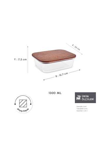 Karaca Karya Acacia Saklama Kabı 1300 Ml