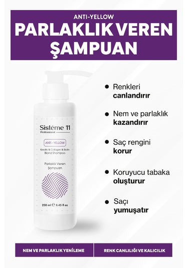 Sisteme 11 Parlaklık Veren Saç Bakım Şampuanı 250 Ml Güçsüz