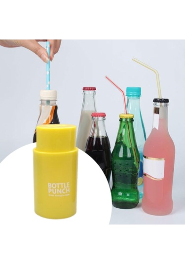 Suntek Piknik Evi İçin Taşınabilir Su Şişesi Kapağı Delme Sarı