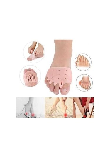 Ramdet 5 Parmak Ayırıcı Makaralı Ayak Koruma Bunyon Silikon Ayak Gömleği 1 Çift