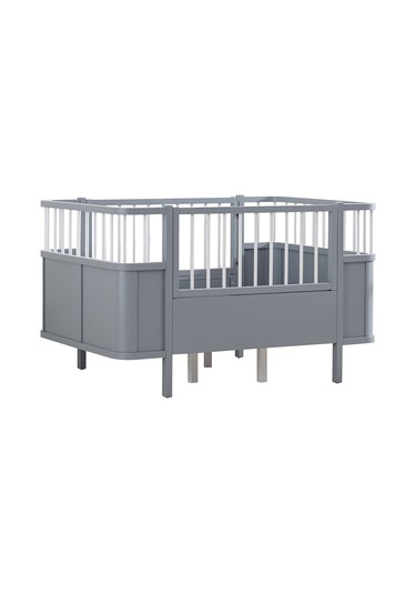 Siesta Büyüyen Beşik 90 x 130 CM - Gri + 1 Comfort Yatak Gri