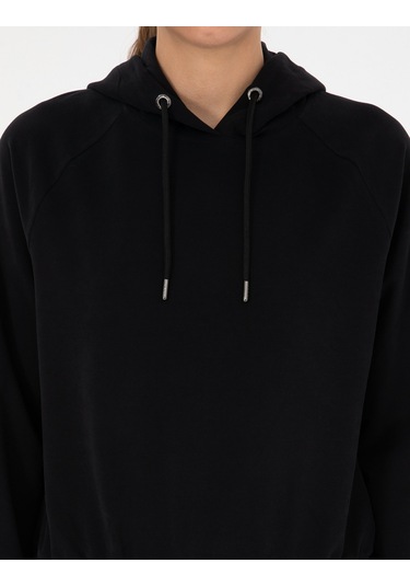 Pierre Cardin Kadın Siyah Sweatshirt 50312020-vr046 Siyah