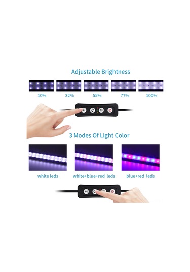 Yaozixa Su Tankı Led Işıkı Eu Şarj - 3 Işık Modu, Parlaklık Ayarı Ve Zamanlayıcı, Alüminyum Kasa, Sabitleme Klipli, Aquarıum Ve Sürüngen Tankları İçin Diğer