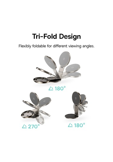 Baseus Primetrip Vx1 Çok Yönlü Seyahat Manyetik Telefon Tutucu Ultra İnce Katlanabilir Araç Cep Telefonu Braketi Siyah