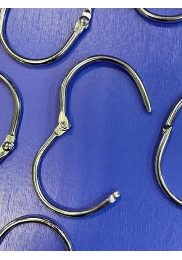 Lundo Korniş İçin Perdeler İçin Halkalar Metal Ayrılabilir Oval 28/43 Mm 438303556 Gümüş