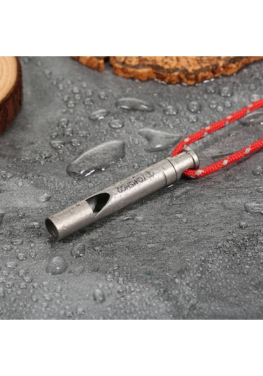 Tomshoo Ultra Hafif Titan Acil Düdük Kordonlu Açık Alan Hayatta Kalma Kampı Yürüyüşü Keşif Çok Renkli