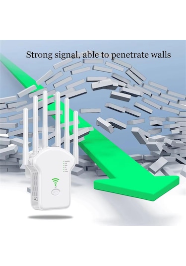 Sones Urant U13 1200mbps 2.4g/5g Çift Bant Wifi Tekrarlayıcı Sinyal Amplifikatörü Ab Fişi Beyaz