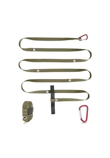 Pazly 3 Metre Naylon Çadır İpi - Siyah/kırmızı/ordu Yeşili/kahverengi - 2 Cm Genişlik - 200 Gr Paket Haki