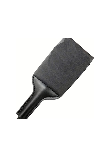 Elmpaly Siyah 1 Adet Binicilik Kamçısı Çift Vuruşlu Pu Deri At Kamçısı Siyah