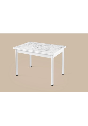 Smart Yandan Açılır Mutfak Masası 60x90cm Beyaz Mermer