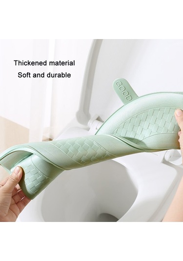 Sones Ev Tipi Kalınlaştırılmış Su Geçirmez Yıkanabilir Tuvalet Oturağı, Renk: Gri