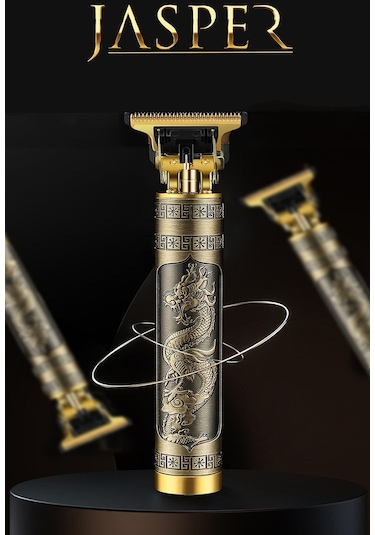 Jasper Metal Gövdeli T Bıçak Saç Ense Sakal Tıraş Makinesi