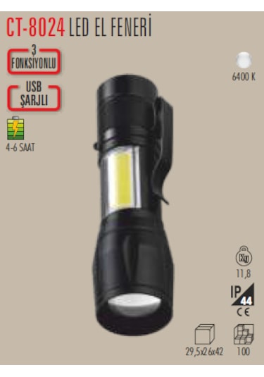 Ct-8024 Bekçi El Feneri