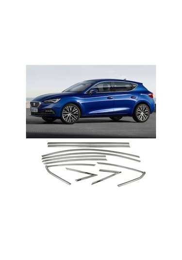Seat Leon Mk4 Krom Cam Çerçevesi Set 2021- 10 Parça