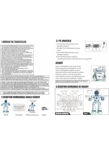 Vardem Kumandalı Interaktif Şarjlı Eğitici Eğlendirici Akıllı Büyük Robot