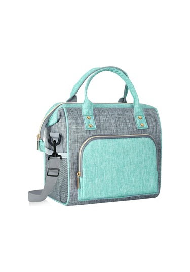 Kadınlar İçin Yalıtımlı Öğle Yemeği Çantası, Sızdırmaz Büyük Öğle Yemeği Kutusu, Ayarlanabilir Askılı Yeniden Kullanılabilir Öğle Yemeği Soğutucu Çanta, Kadınlar İçin Öğle Yemeği Çantası, Turkuaz Öğle Yemeği Çantası Çok Renkli