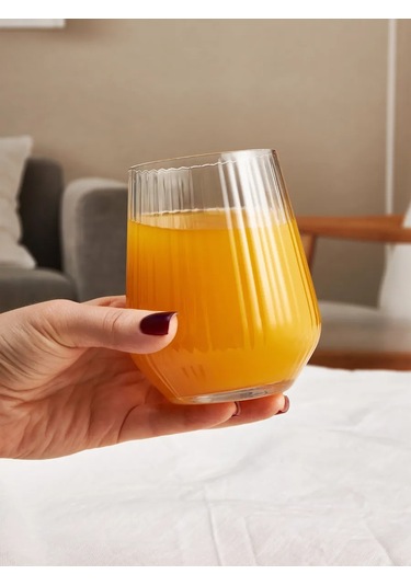 Pasabahce 425 Ml Cam Bardak Seti 2 Adet Oluklu 415244746 Beyaz