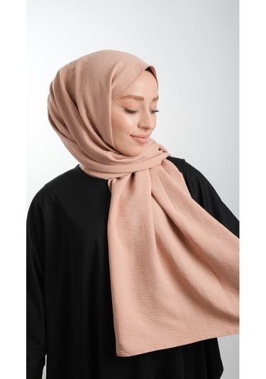 Hürrem Bone 202105_14 Pamuk Düz Klasik Caz Şal Kahverengi