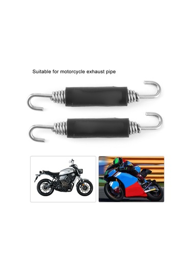 Moveevo Motosiklet Egzoz Borusu İçin Paslanmaz Çelik Yay Kanca, Dayanıklı Ve Anti-korozif, Kolay Kurulum, 2 Adet Set