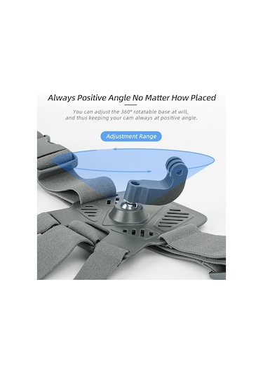 Bloomnest Sunnylife Xd742 Djı Osmo Pocket 3/gopro 12 Göğüs Kemeri, 360 Dönen Spor Kamera Aksesuarı Montajı Altın