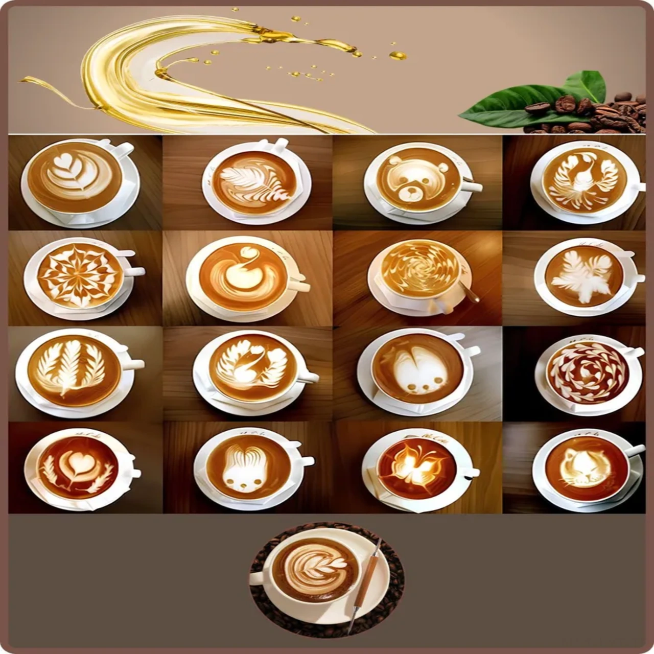 Youtek Ahşap Ve Metal Kahve Latte Sanatı İşi İçin Gövde Ve Uçlu Ahşap Çubuk Alet - 1 Adet Ahşap