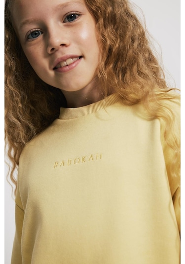 Kids Girl Ön Dikişli Loose Fit Sarı Jogger Sarı