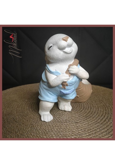 Sanatsal Tavşan Saksı El Boyaması, Masalsı Bahçe Aksanı