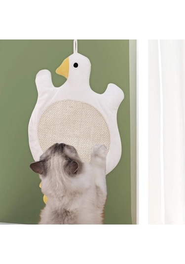 Suntek Kedi Tırmığı Lounge Yatak Tırmık Tahta Pedi Beyaz