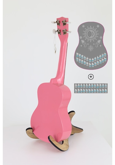 ukulele akor cetveli tablosu sticker etiketi BARİTON-TENOR-KONSE