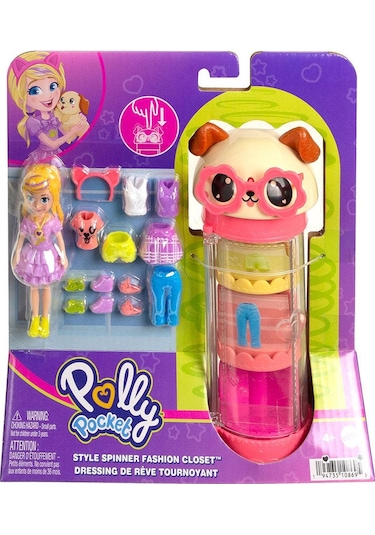 Polly Pocket Stil Döndürücü Moda Dolabı HKW04 HKW06 Lisanslı Ürün
