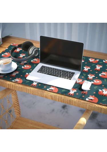 Fox Büyük Oyun Mouse Pad 35.4x15.7 Inch,kaymaz Kauçukmasaüstü, Dizüstü Ve Kablosuz Fare İçin-a10