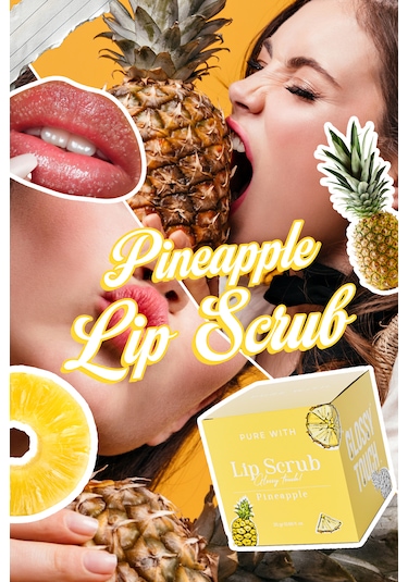 Glossy Touch Dudak Peelingi Ananas Aromalı Pürüzsüz Ve Işıltılı Dudak Peelingi 25 Gr
