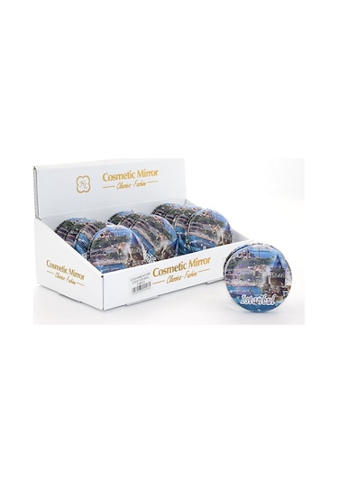 Taşlı İstanbul Tasarımı El Aynası Kalın Alk2488