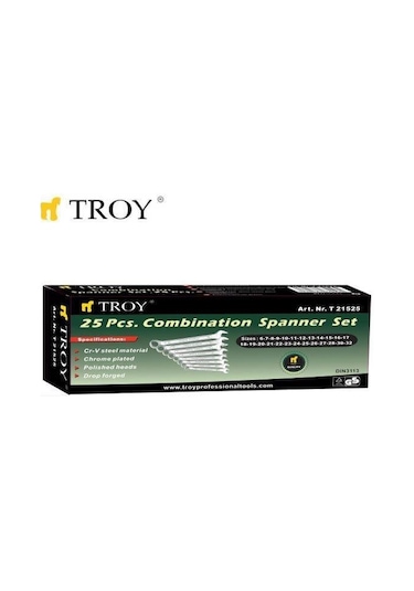 Troy 21525 Kombine Anahtar Takımı - 25 Parça 6-32Mm N11.2197