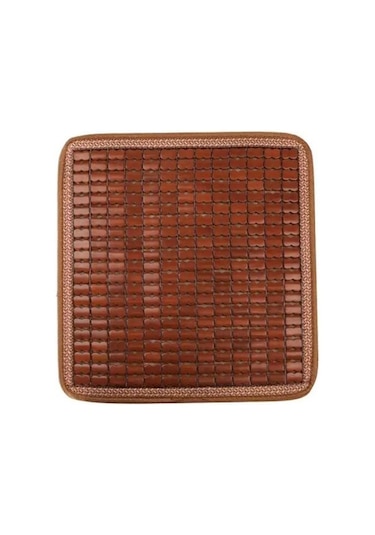 Polham 43x43 Cm Terletmez Bambu Koltuk Minderi, Oto Koltuk, Ofis Koltuğu İçin Terlezmez Yapışmaz Minder