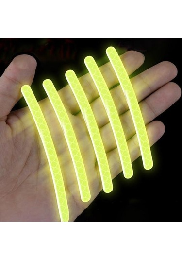 Jms Tekerlek Yansıtıcı Şerit Su Geçirmez Araba Aksesuarları Tekerlek Göbeği Etiketi Sürüş Bandı