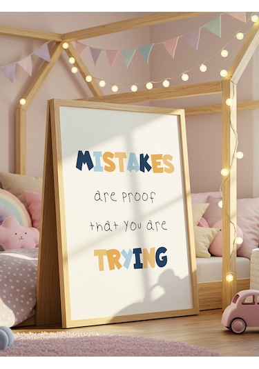 Mistakes Trying Dijital Baskı Poster V3 Çerçevesiz