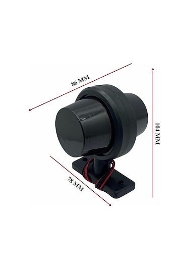 12v-24v Takoz Lambası Küpe Tip Füme Cam Kırmızı-sarı Ledli
