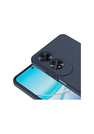 Oppo A60 Kılıf Mara Lansman İç Yüzeyi Kadife Kılıf Lacivert