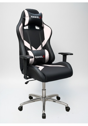 Oyuncu Koltuğu Basic Krom Ayak Beyaz Renk