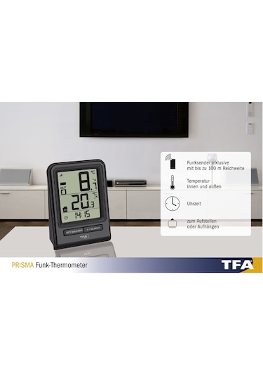 Tfa Dostmann Transmitterli. Kablosuz İç ve Dış Termometresi