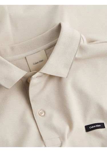 Calvin Klein Stretch Pıque Tıppıng Polo Beyaz