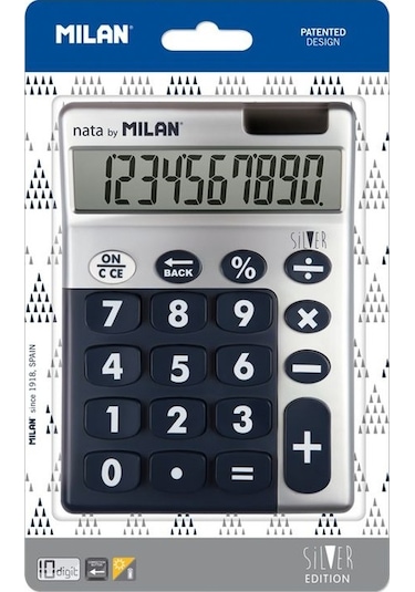 Mılan 159906slbbl Sılver 10 Hane Mavi Hesap Makinesi Blıster Mavi