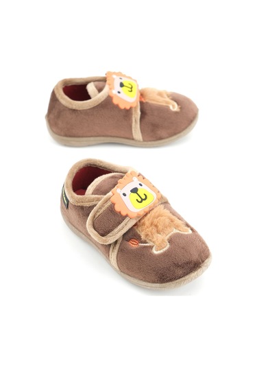 Gezer Kışlık Cırtlı Ayarlanabilir Rahat İç Taban Erkek Çocuk Panduf Ayakkabı Ga2kpm.03365.00.z16.k04 Kahverengi