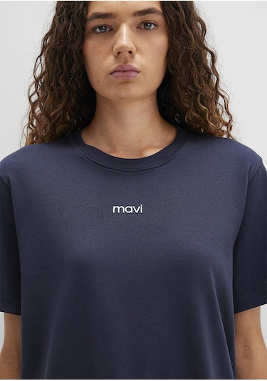 Mavi - Mavi Logo Baskılı Mavi Tişört 1612829-85315 Mavi