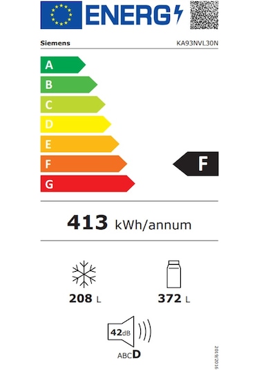 Siemens KA93NVL30N Gardırop Tipi Buzdolabı Inox