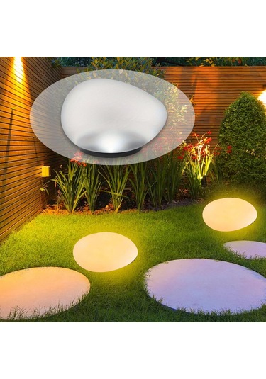 Suntek Çim Yürüyüş Yolu Bahçe İçin Çakıl Şeklinde Sıcak Işık